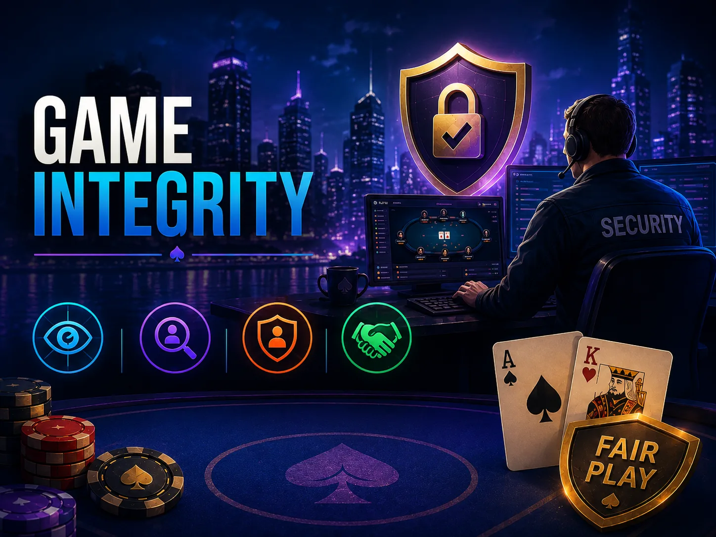 Game Integrity — a dedicated Security Team continuously monitoring gameplay, investigating suspicious activity and taking action to keep the games fair and enjoyable